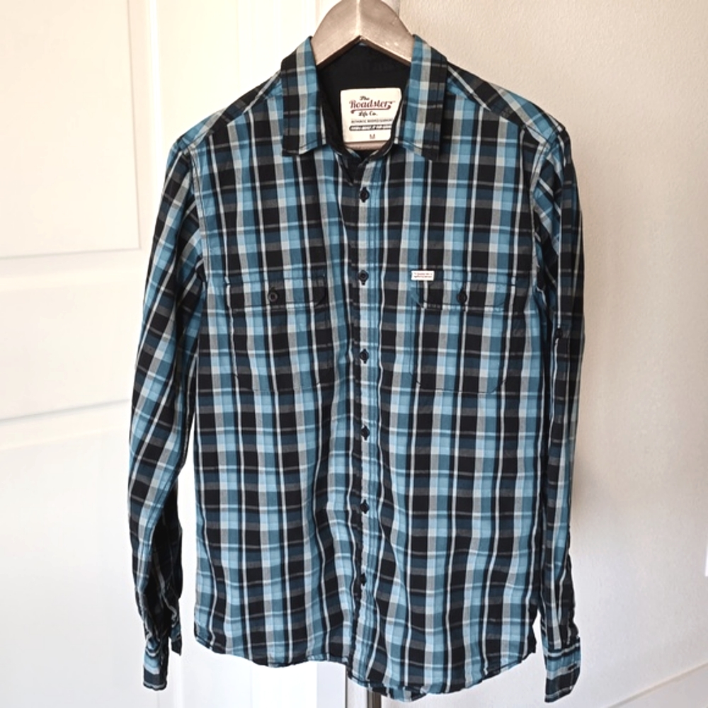 🍃 The Roadster Life Co. men's shirt plaid Sz M